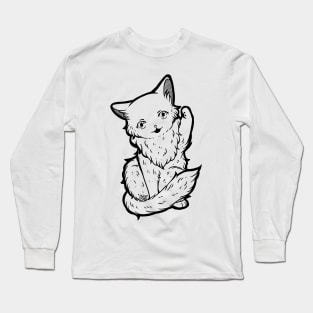 Kitty Final Boss Illustration Long Sleeve T-Shirt